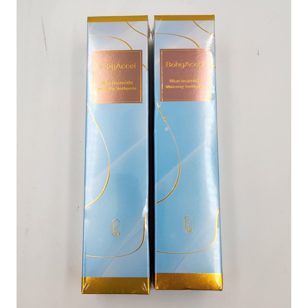 BodyAccel Niacinamide Whitening Toothpaste Cherry Blossom Peach 3.5 Oz 2‎ Pack